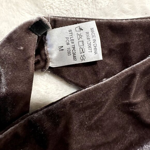 Fashion Nova Velvet Bikini Bottoms Purple/Taupe - Medium - Picture 2 of 3